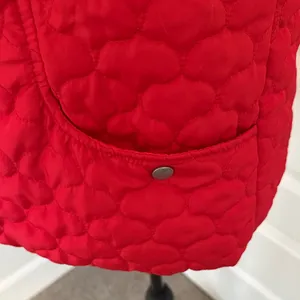 New Direction| Vibrant Red Quilted Women's Vest with Pockets thumbnail 2