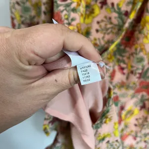 Loft Long Sleeve Floral Wrap Mini Dress Pink Fall Wedding Guest‎ XS thumbnail 7