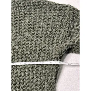 American Eagle Waffle Knit Cardigan Green Button Front Pockets Women’s XS thumbnail 5