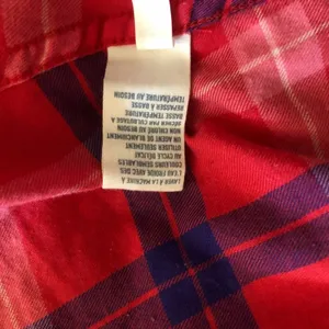 American Eagle Outfitters Plaid Button Up Shirt Red Blue Long Sleeve Small thumbnail 8