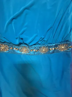 Laundry by Shelli Segal Electric Blue Beaded Waist Mini Dress thumbnail 6