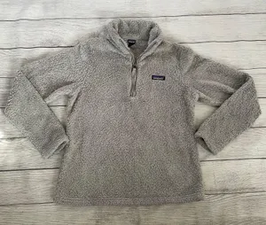 Los Gatos 1/4 Zip Jacket Quarter Zip Fleece Pullover Size Medium Grey thumbnail 1