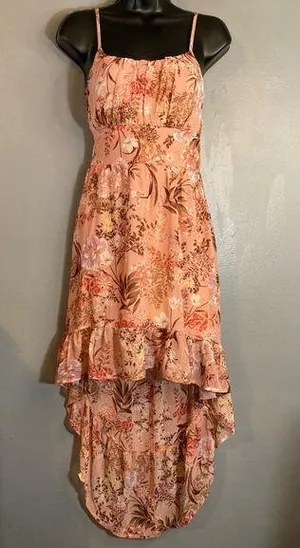 As U Wish pink floral high low dress nwt thumbnail 1