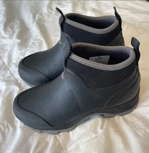 Women’s Black Waterproof Winter Slip-On Boots with Pink Logo thumbnail 1