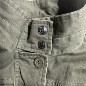 Frye Green Utility Jacket Cargo Full Zip Button Up Drawstring Waist Size XL thumbnail 3