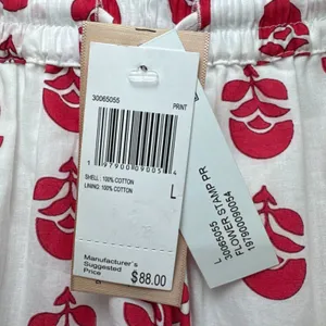 NWT Philosophy Maxi Skirt Large Red/White Floral Tiered Boho Festival Peasant thumbnail 2