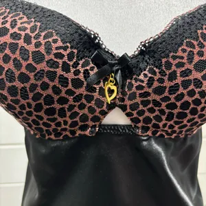 Thalia Sodi Black Cheetah Print Chemise Black&Brown Size‎ M thumbnail 8