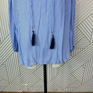 Faithfull the Brand Alice Blue Stripe‎ Tasseled Top Size US 6 thumbnail 5