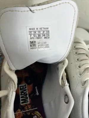 adidas White Leather Sneakers with Burgundy Logo Accents thumbnail 9