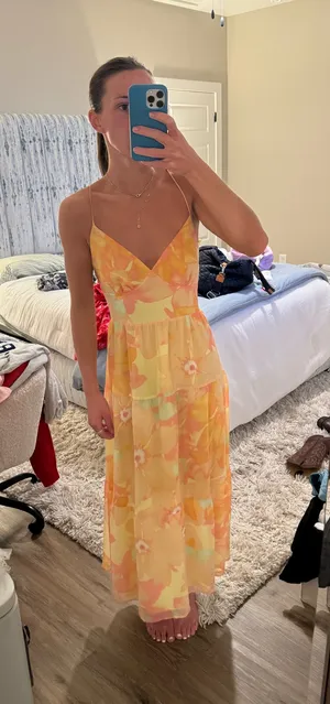 WAFY Maxi Dress Yellow Size M thumbnail 1