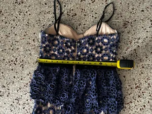 Just Me floral crochet lace tiered dress medium thumbnail 6