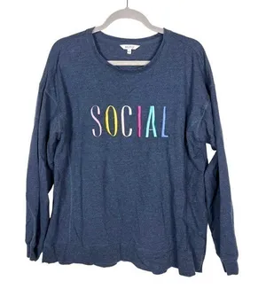 Wildfox “social” sweatshirt women’s size large‎ thumbnail 1