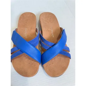 Vionic Blue Leather Strappy Sandals Womens 12 Comfort Summer Beachy Casual Shoes thumbnail 9