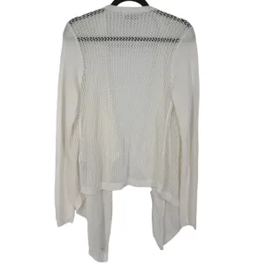 Abercrombie & Fitch Womens Crochet Open Knit Drape Front Cardigan Sweater Sz M/L thumbnail 2