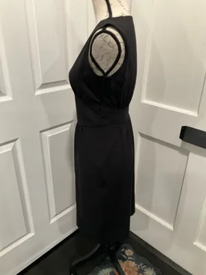 Zara Woman Black Pleated Sheath Dress‎ thumbnail 2