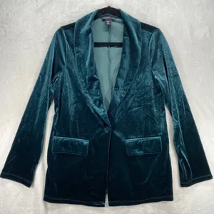 Sincerely Jules Velvet‎ Blazer Shawl Collar One Button Career Jacket Size M thumbnail 1
