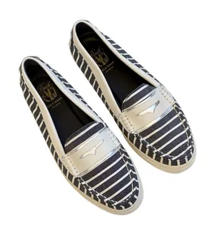 EUC Cole Haan Pinch Weekender Striped Loafers Size 7.5 thumbnail 1