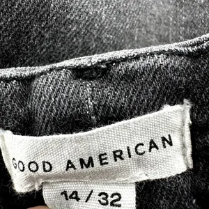 Good American Good Waist Skinny Jeans Crossover Pocket Denim Stretch Black 14/32 thumbnail 3