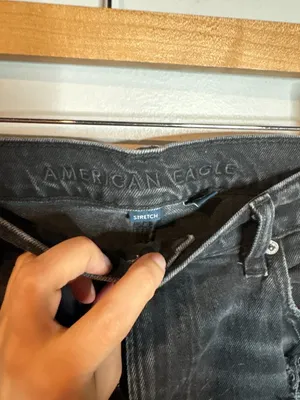 American Eagle Super Hi-Rise Ankle Straight black jeans thumbnail 3