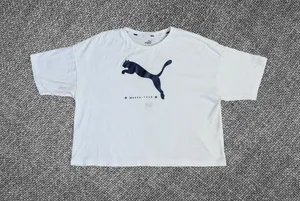 Puma White Graphic Logo T‑Shirt Size XS thumbnail 1