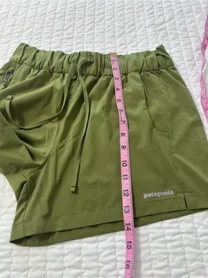 Patagonia Breathable Women’s Terrebonne Caper Green Drawstring Athletic Shorts M thumbnail 5