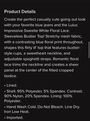 Lulu’s Lace Sleeveless Bustier Top thumbnail 5