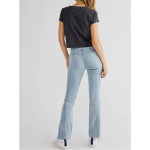 Free People Jett Low Rise Flare / Glass Blue 29 thumbnail 2