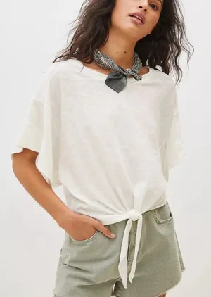Anthropologie Pilcro Shelley Washed Top White Women’s XS thumbnail 1