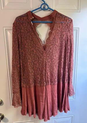 Pink Free People Top thumbnail 3