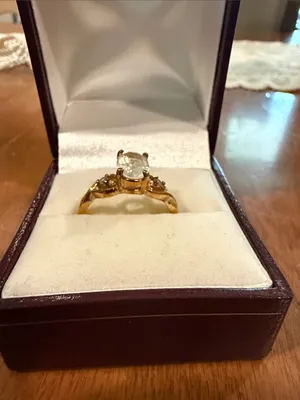 Vintage Victorian-Inspired 14K HGE Ring with Oval Moonstone Size 7 1/2 thumbnail 5