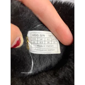 UGG Bailey Button Triplet Boots Womens 8 Black Good‎ Suede Shearling Mid Calf thumbnail 7