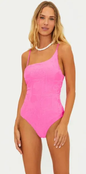 Beach Riot x Free People Athena Strawberry Stand Terry Swim One Piece NWT thumbnail 1