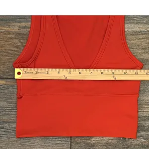 Lululemon Power Pivot Tank Top Everlux Reversable Red Orange Size 4/6?‎ Gym Yoga thumbnail 2