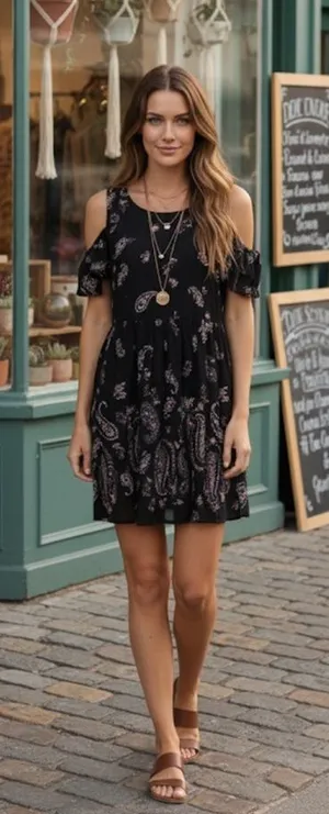 Raga size medium floral paisley NWT babydoll dress thumbnail 1