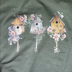 Vintage Made in‎ USA 100% Cotton Oversized Birdhouse Sweatshirt thumbnail 2