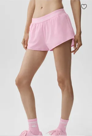 Alo Yoga Pink Marshmallow Micro Running Shorts thumbnail 1
