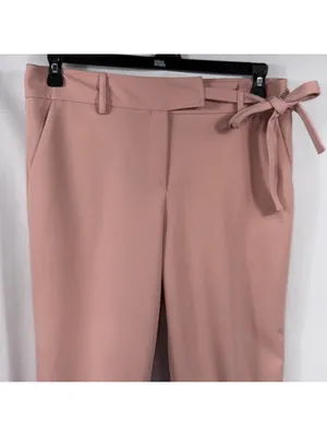 Jules & Leopold Pink Tie Waist Ankle Pants Large thumbnail 2