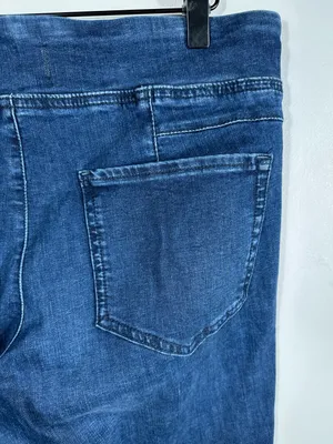 Free People We The Free Double Dutch Pull-On Slit Skinny Jeans Denim Size Medium‎ thumbnail 8