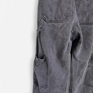 H&M Washed Black High Waisted Cargo Jeans Sz 2 thumbnail 5