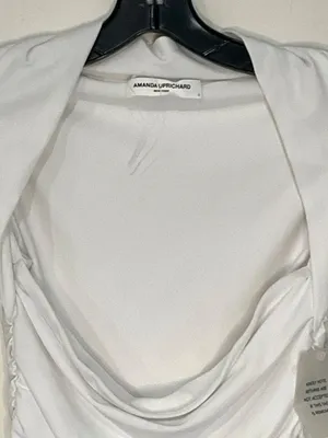 Amanda Uprichard x REVOLVE Short Sleeve Momo Top in Ivory Small New Womens thumbnail 5