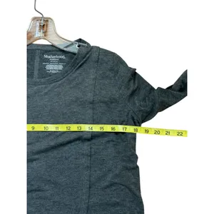 Motherhood Nursing Top Medium Gray 3/4 Sleeve Asymmetrical Hem Stretch Maternity thumbnail 6