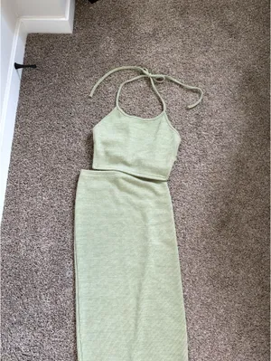Green Knit 2 Piece Set Size XS thumbnail 4