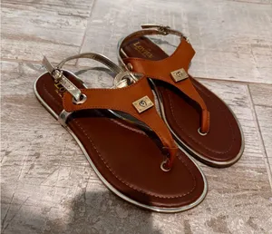 Brown and Gold Women's Sandals thumbnail 1
