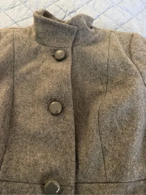 J. Crew Gray Wool Lined Dress Coat Womens Size 4 thumbnail 2