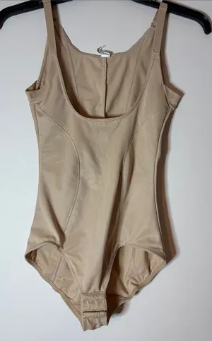 Maidenform Ultimate Instant Slimmer Open Bust Bodysuit (Style #2656) Beige large thumbnail 1