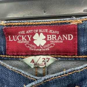 Lucky Brand Size 4 Jeans Blue‎ Dark Wash Sofia Straight Leg Fitted Mid Rise thumbnail 4