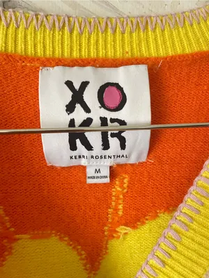 Kerri Rosenthal Colorblock Sun Heart Cardigan Medium thumbnail 4