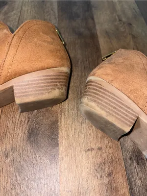 Soda Women's Suede Ankle Bootie in Tan thumbnail 5