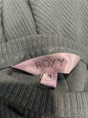 Roxy Long Sleeve Ribbed Tee in Slate Gray thumbnail 2