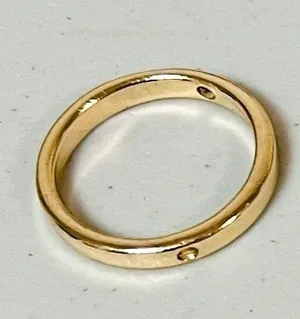 Gold Circular O-Ring Necklace Charm Pendant Jewelry ✨ thumbnail 1